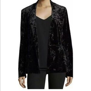 Sanctuary Black Velvet Boyfriend Tailored Blazer